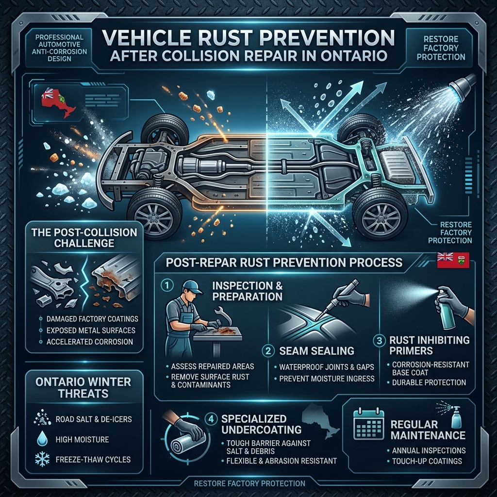 Preventing and Addressing Rust on Your Vehicle After Collision Repair in Ontario